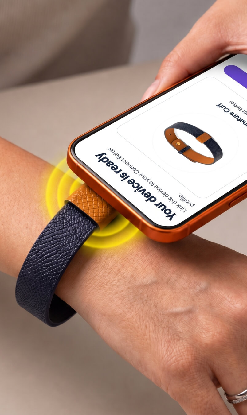 Signature Cuff Connect Point ready for NFC tap